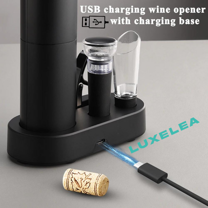 Electric Wine Bottle Opener Set with Charging Base