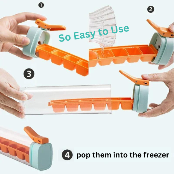 Single-hand ice cube tray, easily releases your ice cubes,