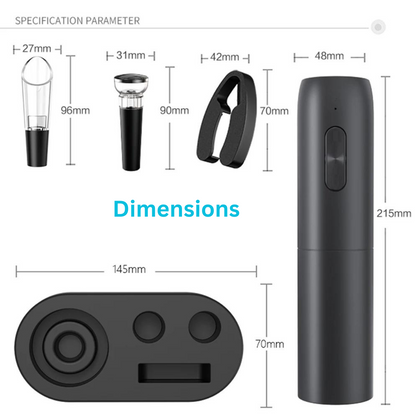 Electric Wine Bottle Opener Set with Charging Base