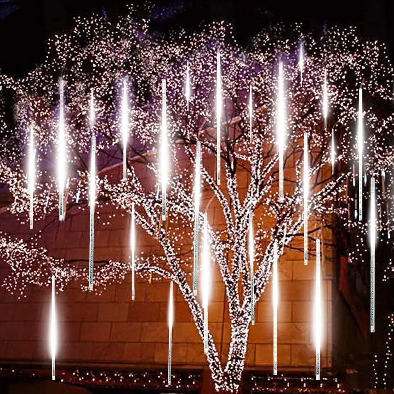 Stunning Cascading Icicle Lights, Perfect for the Garden