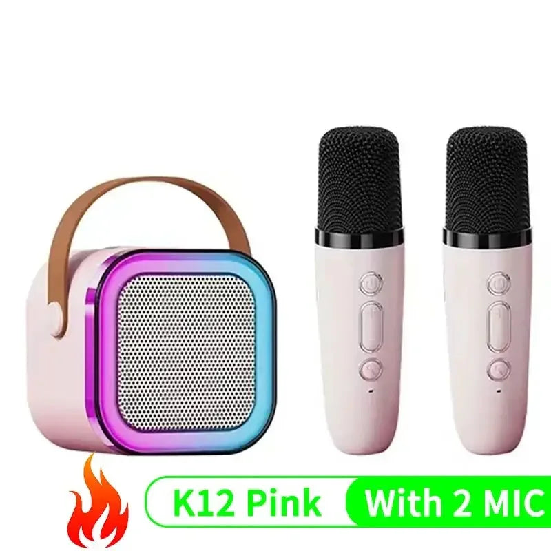 Brilliant Mini Karaoke Machine, PA Bluetooth Speaker System with 1 or 2 Wireless Microphones