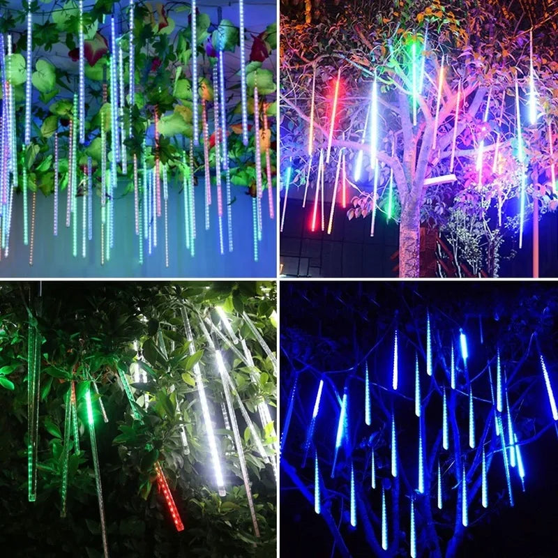 Stunning Cascading Icicle Lights, Perfect for the Garden