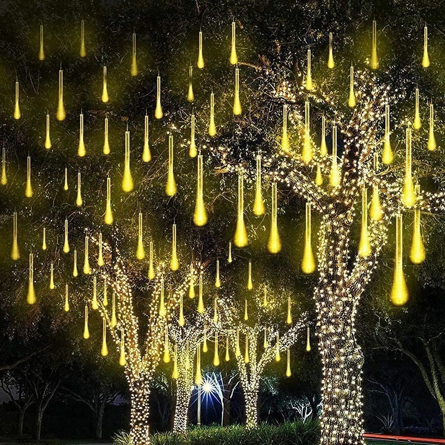 Stunning Cascading Icicle Lights, Perfect for the Garden