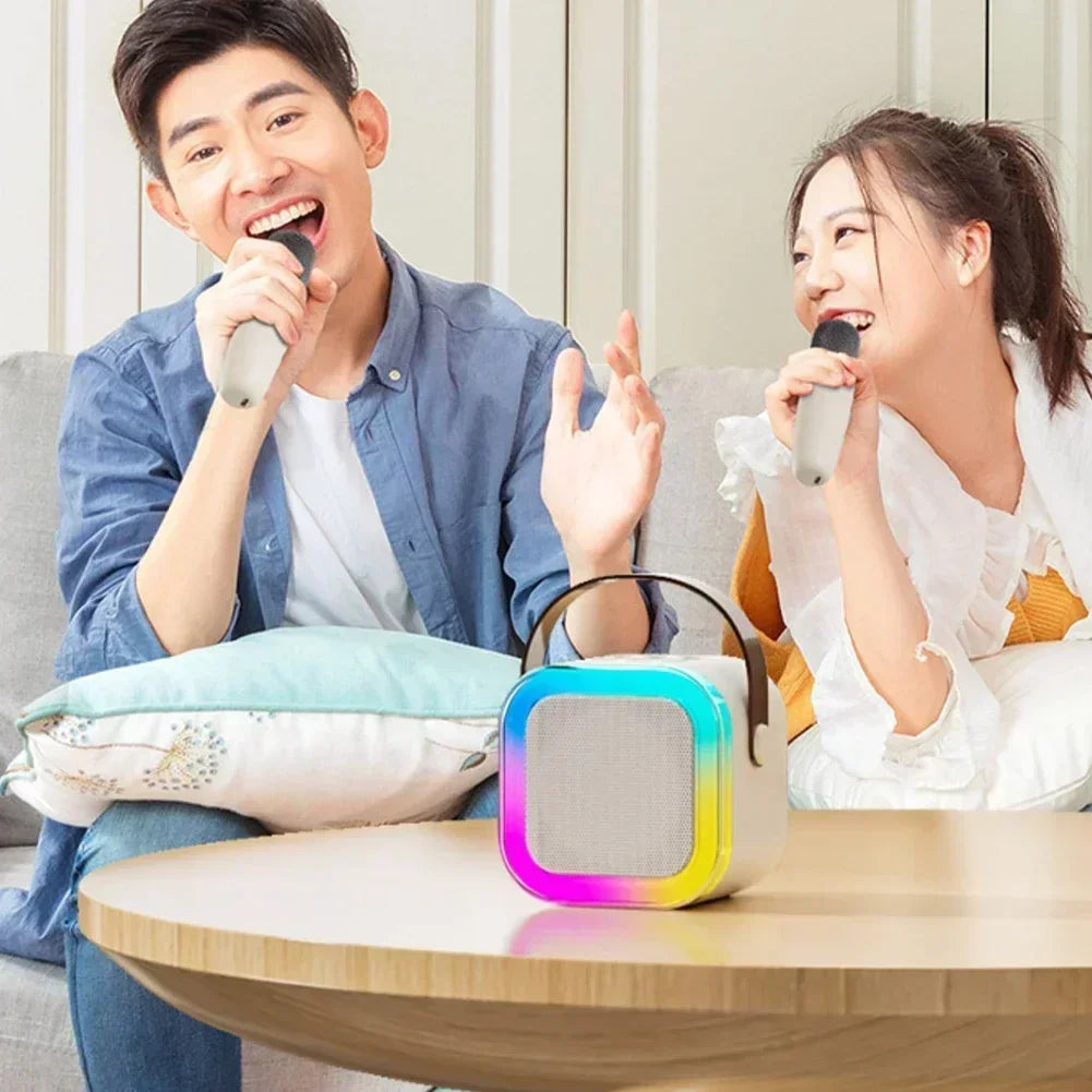 Brilliant Mini Karaoke Machine, PA Bluetooth Speaker System with 1 or 2 Wireless Microphones