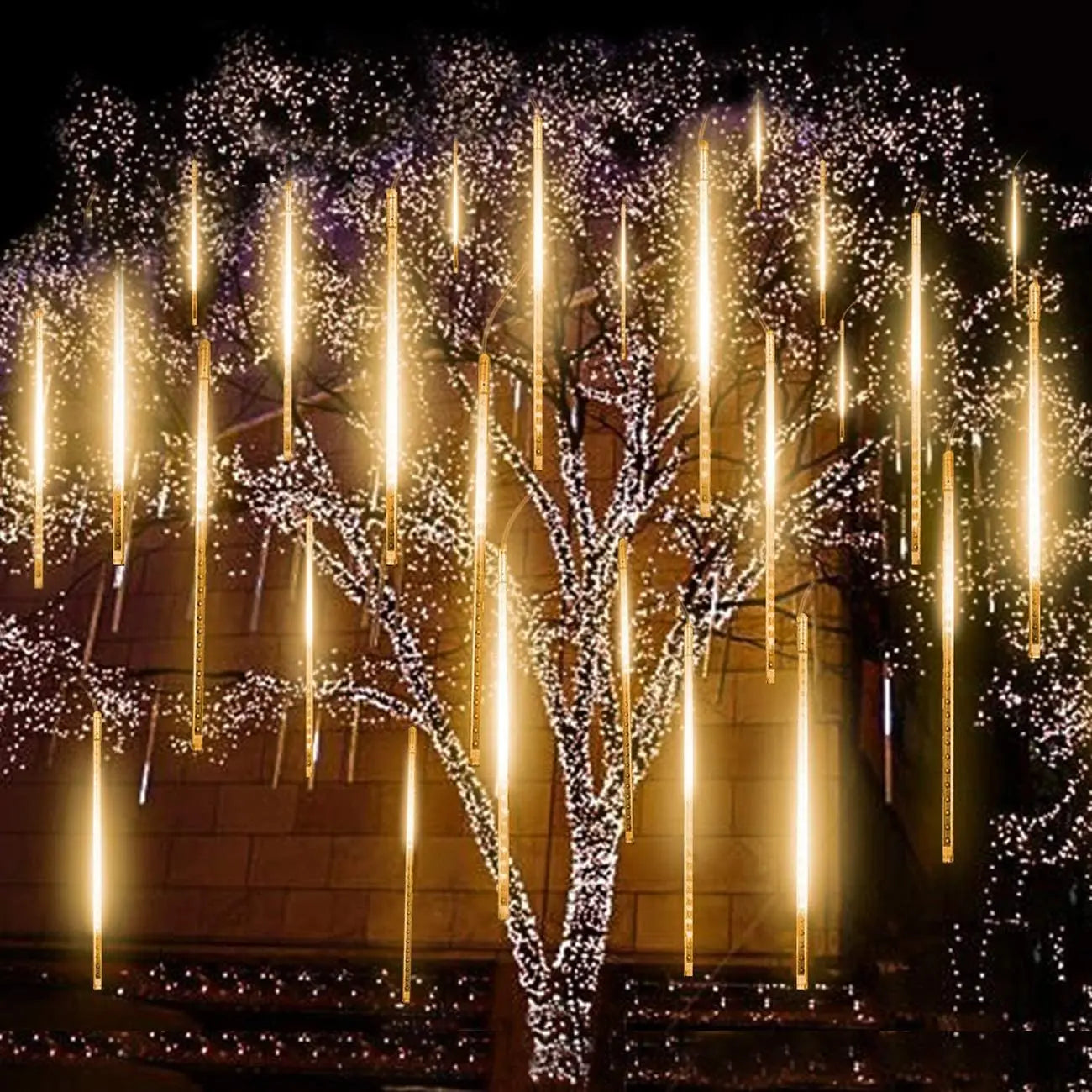 Stunning Cascading Icicle Lights, Perfect for the Garden