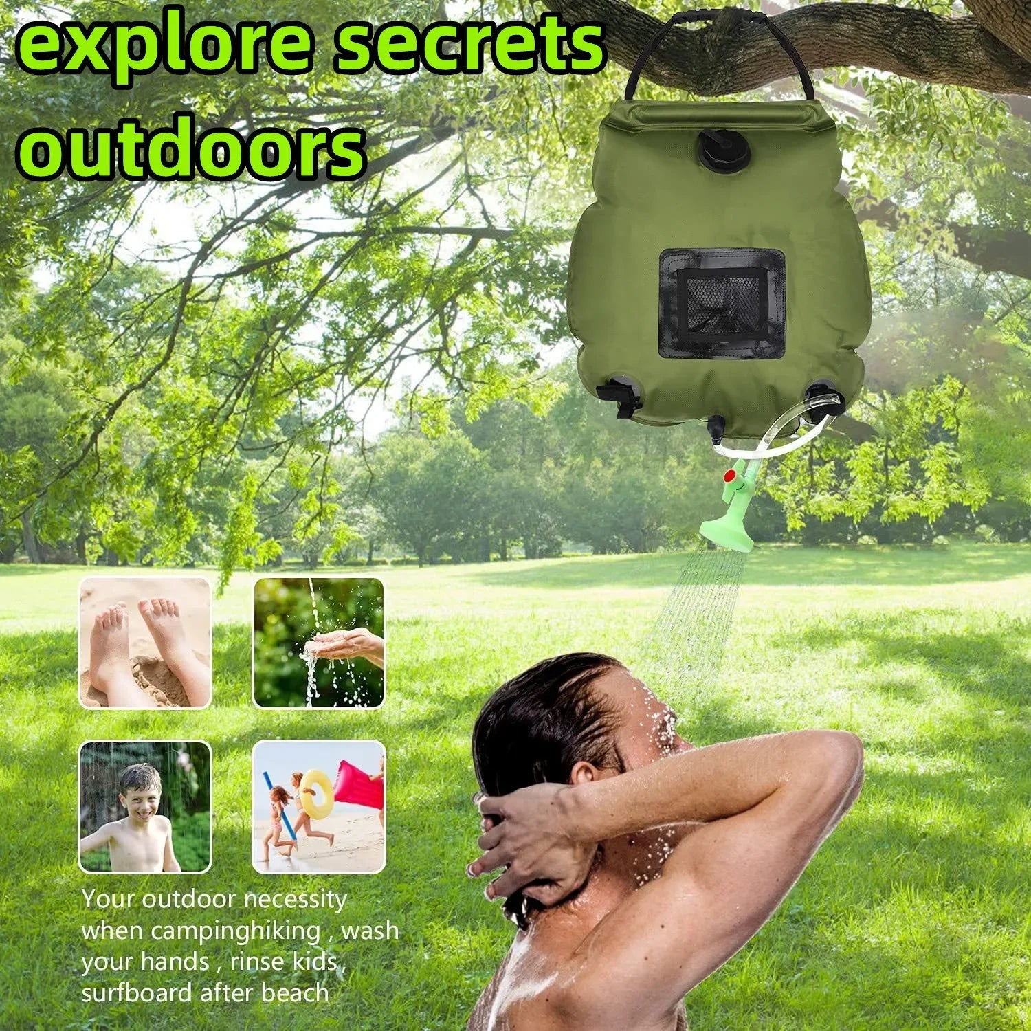 Portable Camping Solar Heated Shower Bag