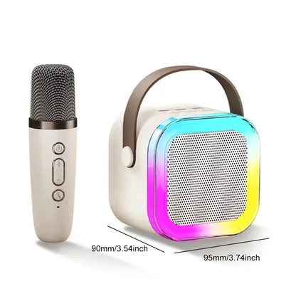 Brilliant Mini Karaoke Machine, PA Bluetooth Speaker System with 1 or 2 Wireless Microphones