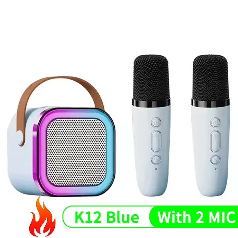 Brilliant Mini Karaoke Machine, PA Bluetooth Speaker System with 1 or 2 Wireless Microphones