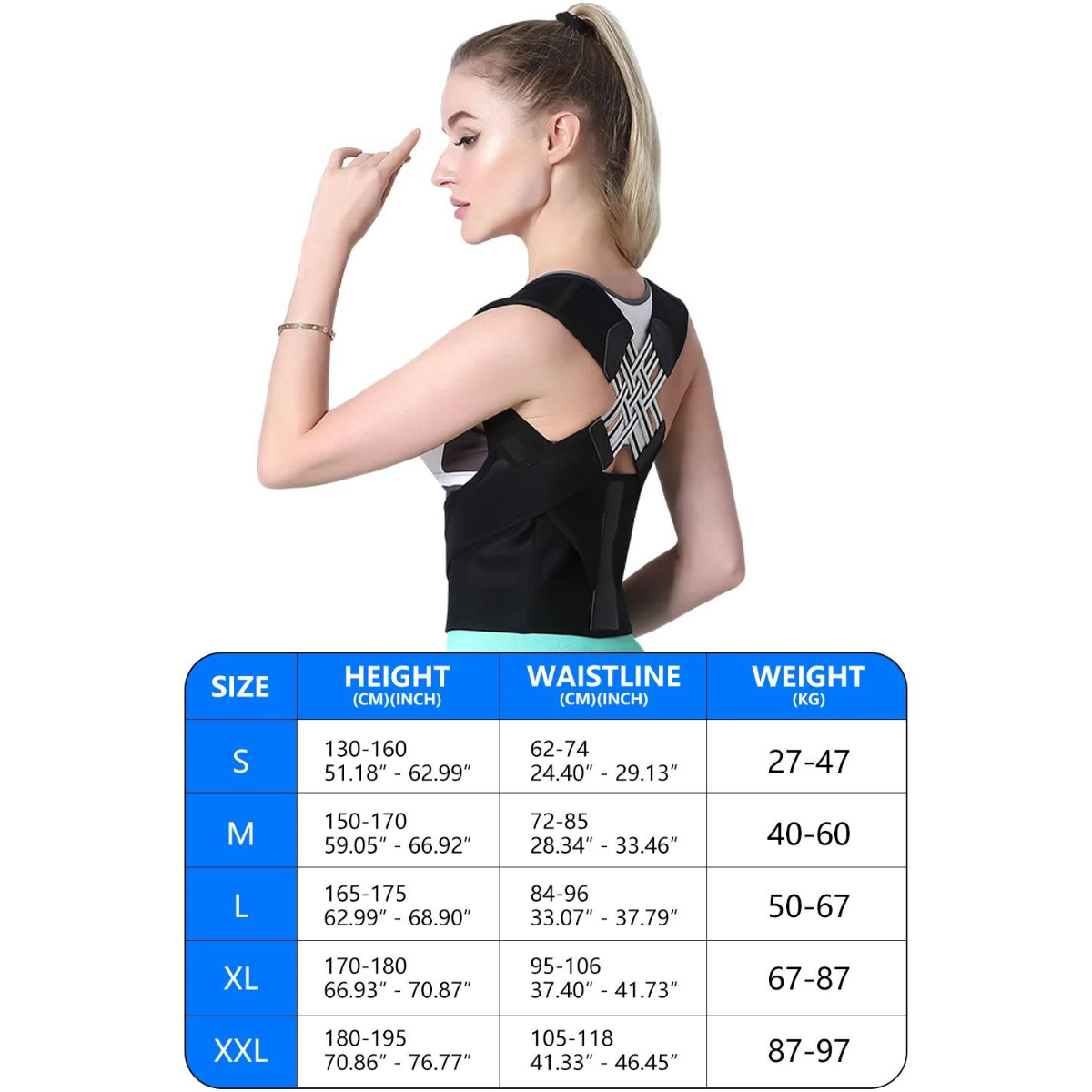 Adjustable Back Posture Corrector Belt for Women And Men, Prevents Slouching and Helps      Relieve Pain