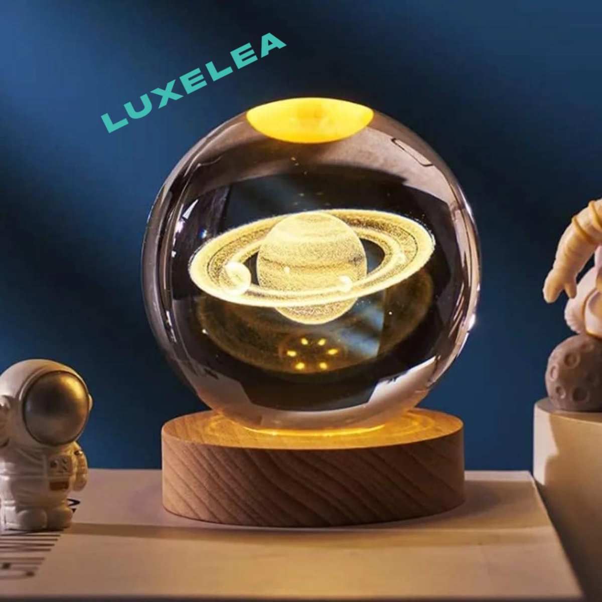 Fantastic 3D Planet Moon Crystal Ball LED Lamp