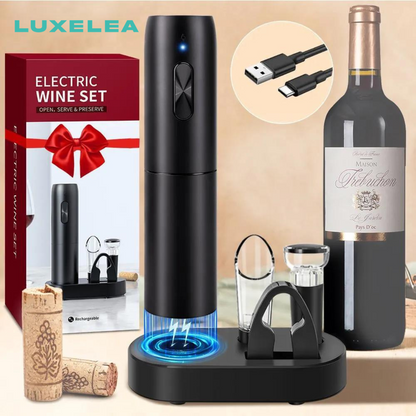 Electric Wine Bottle Opener Set with Charging Base