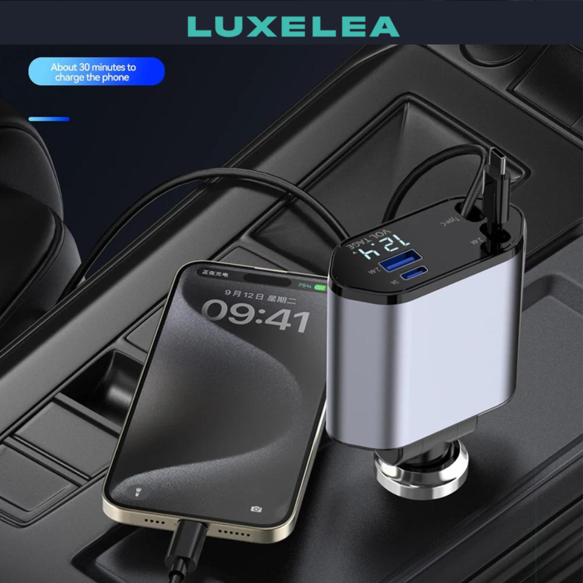 4 IN 1 USB Retractable Fast Car Charger For Your iPhone