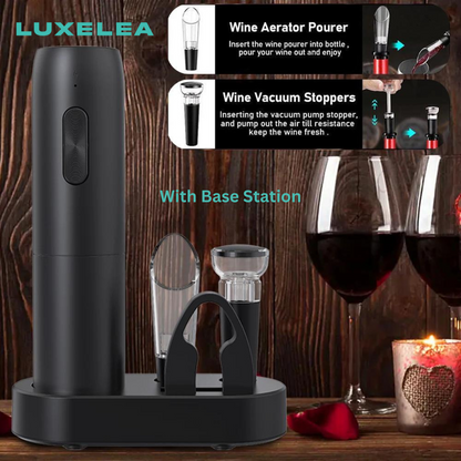 Electric Wine Bottle Opener Set with Charging Base